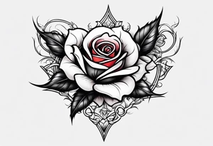 rose thorns that wind up your leg tattoo idea