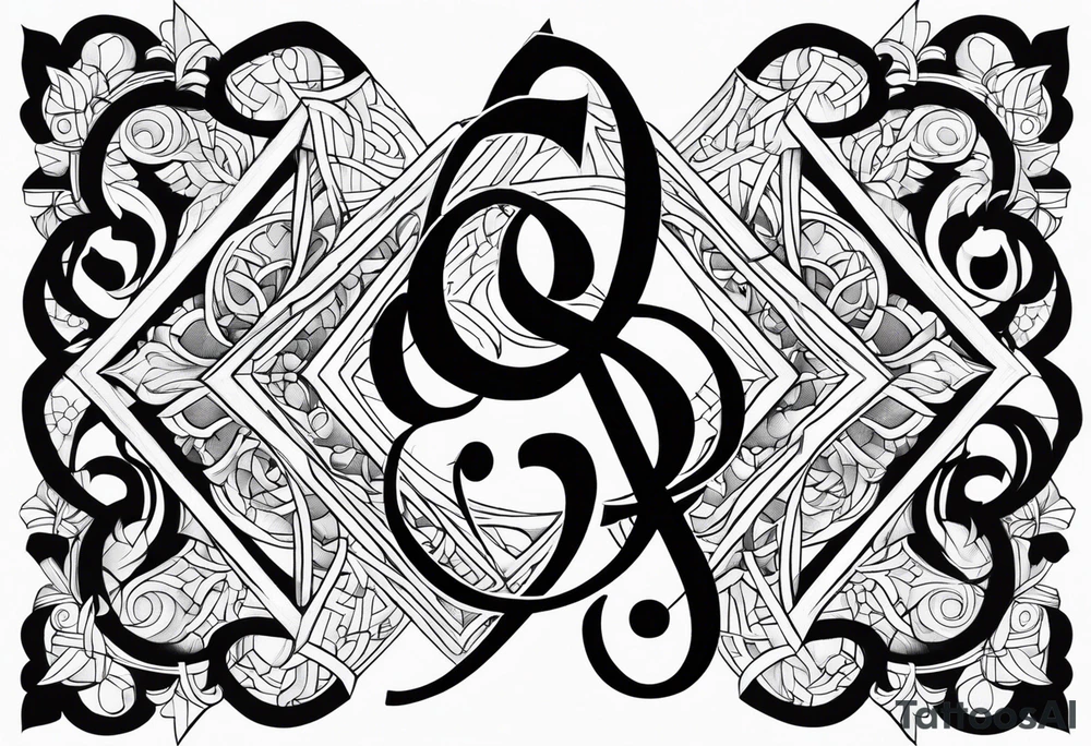 Crossed out number 9728 tattoo idea