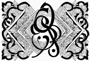 Crossed out number 9728 tattoo idea