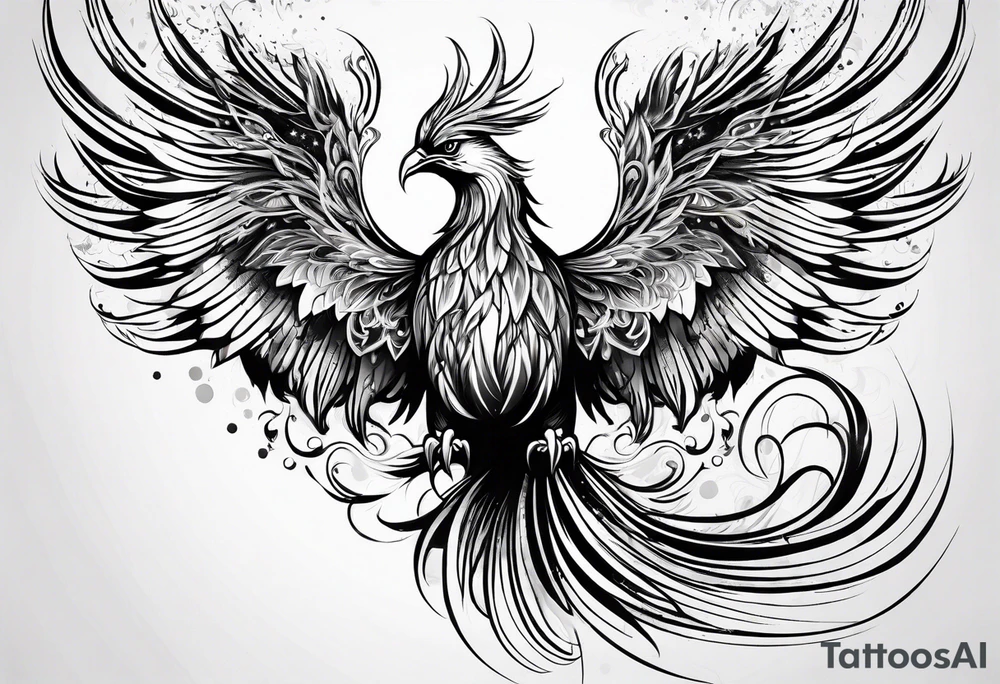 a phoenix symbolizing rebirth tattoo idea