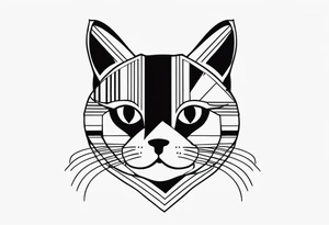 Striped cat tattoo idea