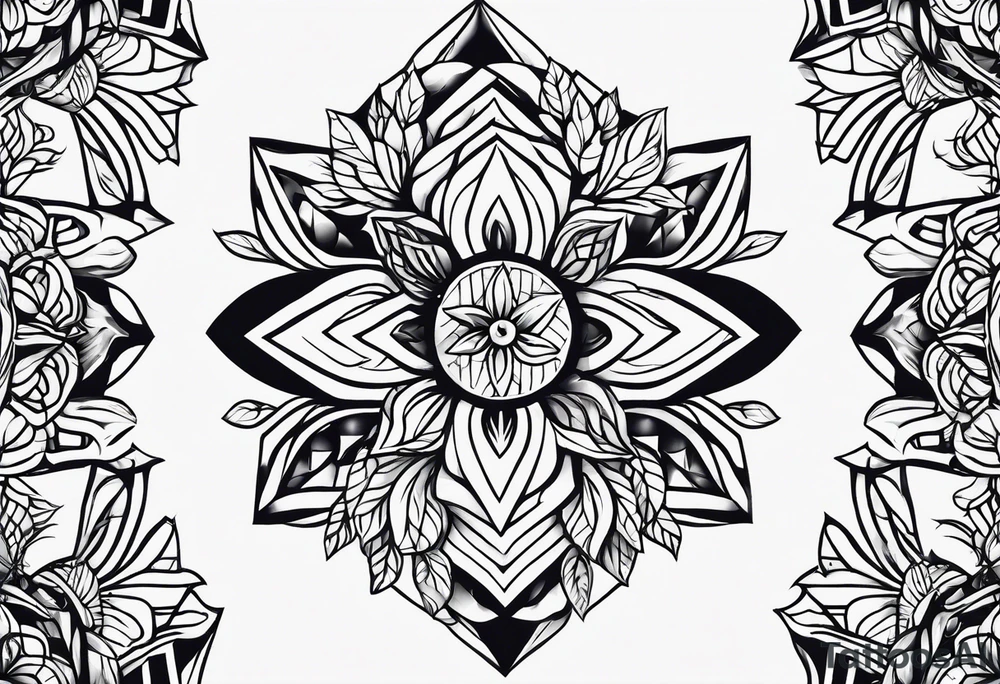 geometric hops tattoo idea