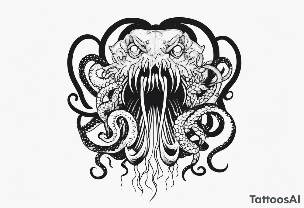 stranger things tentacle shadow monster tattoo idea