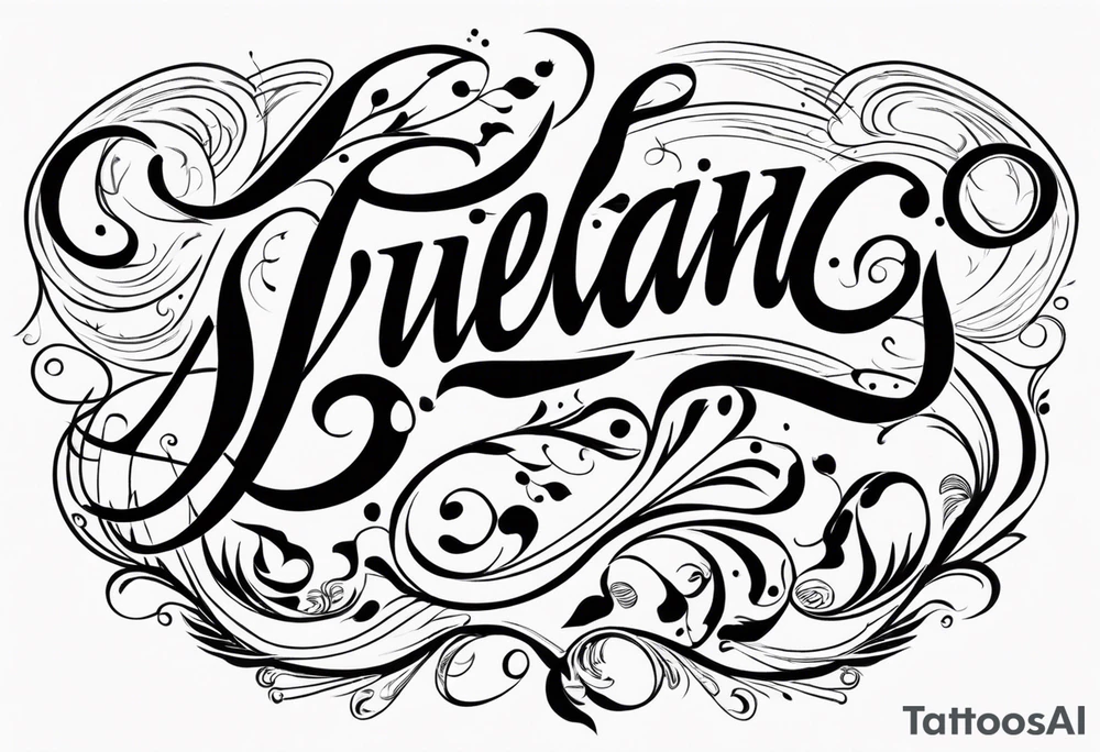 Spencerian Script：LvLiang tattoo idea