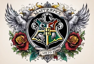 Harry Potter symbols around the elder want tattoo idea