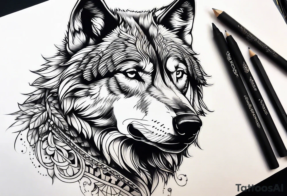 Stoic Wolf tattoo idea