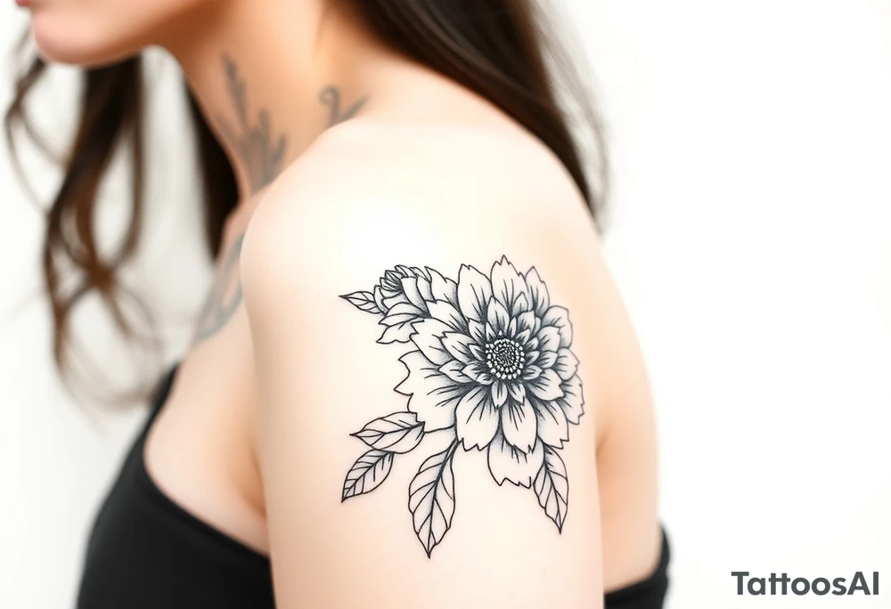 rose and chrysanthemum tattoo idea
