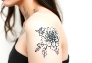 rose and chrysanthemum tattoo idea