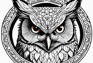 eastern screech owl tattoo idea