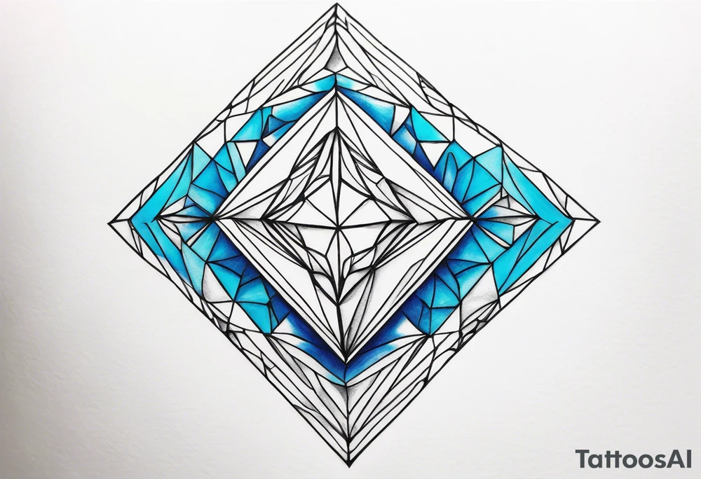 Diamond blue tattoo idea