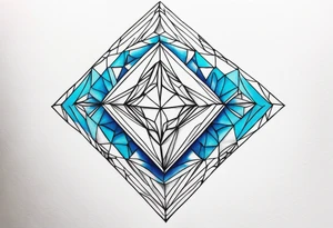 Diamond blue tattoo idea