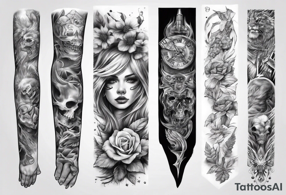 ARM SLEEVE 
REALISTIC tattoo idea