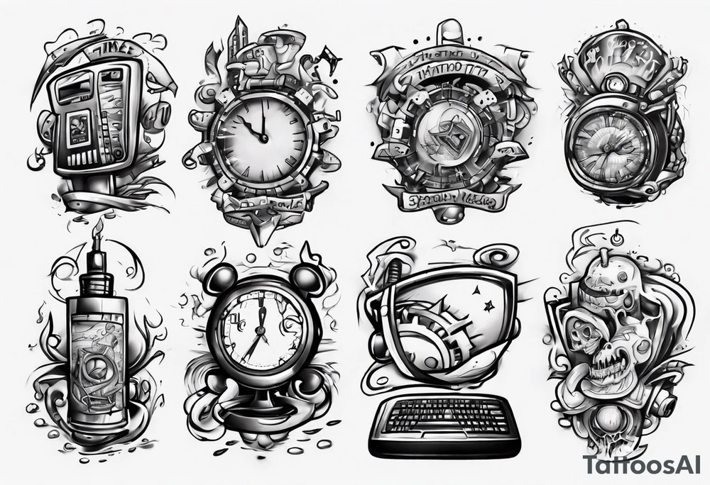 Computer time tattoo idea
