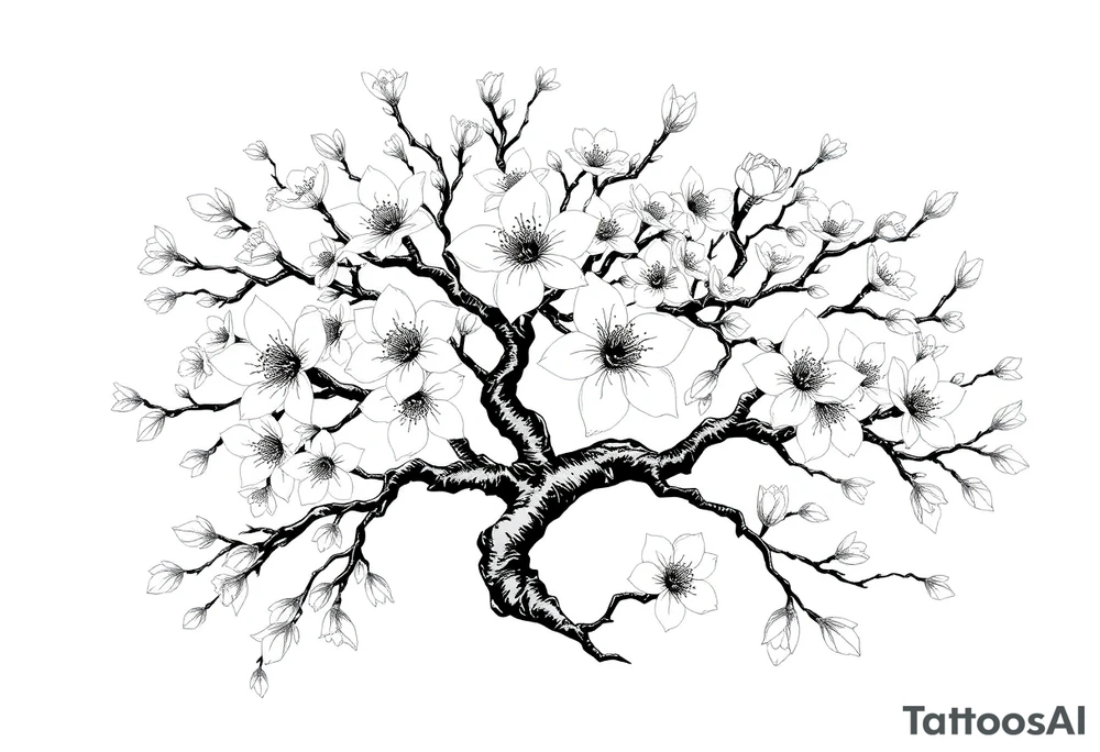 Blossom tree tattoo idea