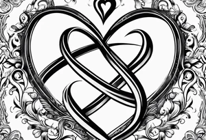 Infinity symbol with heart tattoo idea