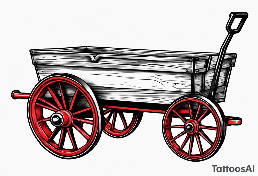 Red wagon with kayo in it tattoo idea