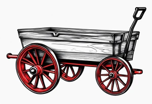 Red wagon with kayo in it tattoo idea