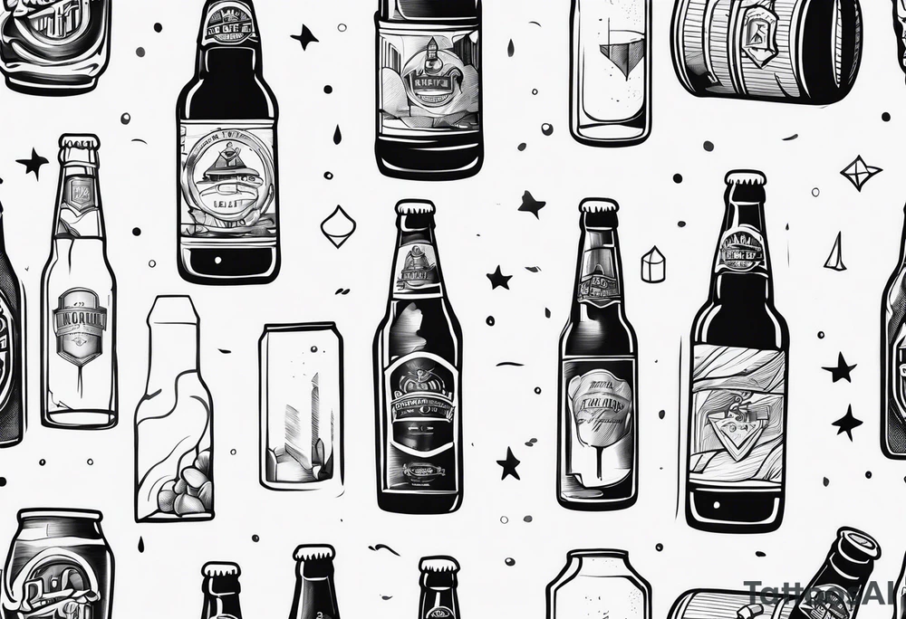 A BEER BOOTLE tattoo idea