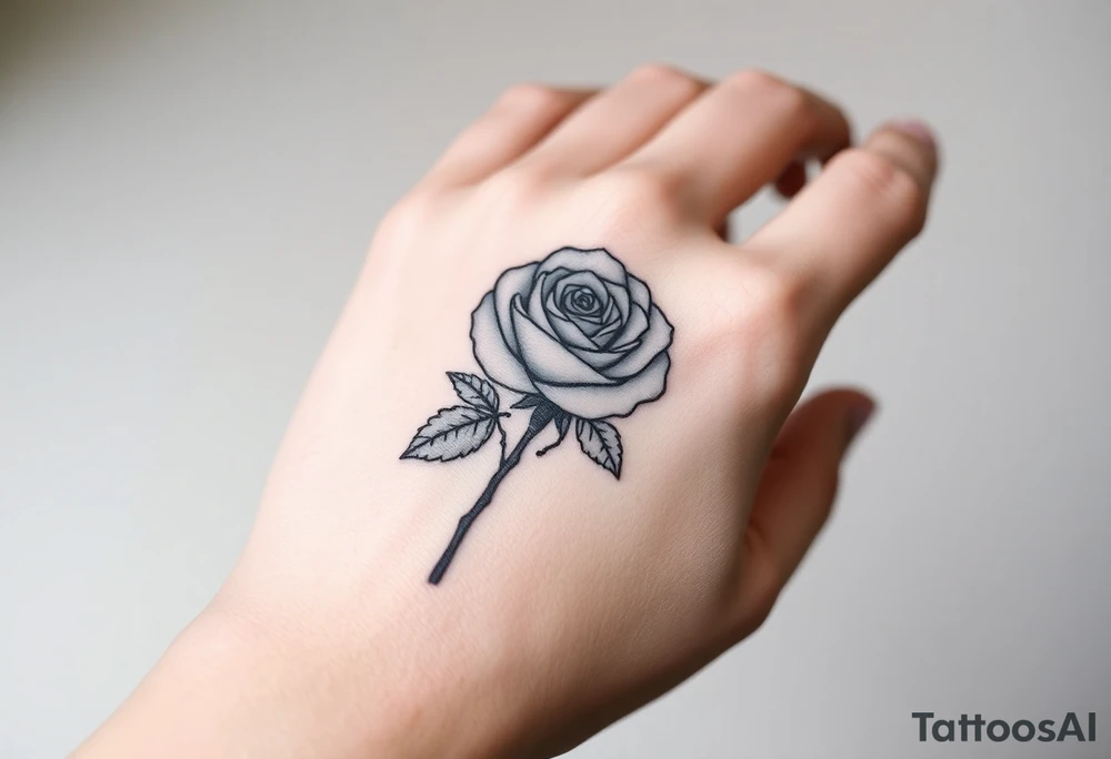 Rose with dates tattoo idea