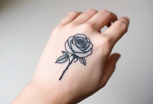 Rose with dates tattoo idea