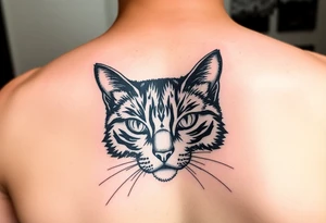 Black cat tattoo idea