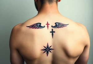 representing equilibrium or balance. color could be black and red or only black tattoo idea