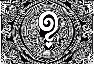 Celtic bands and a black power fist tattoo idea
