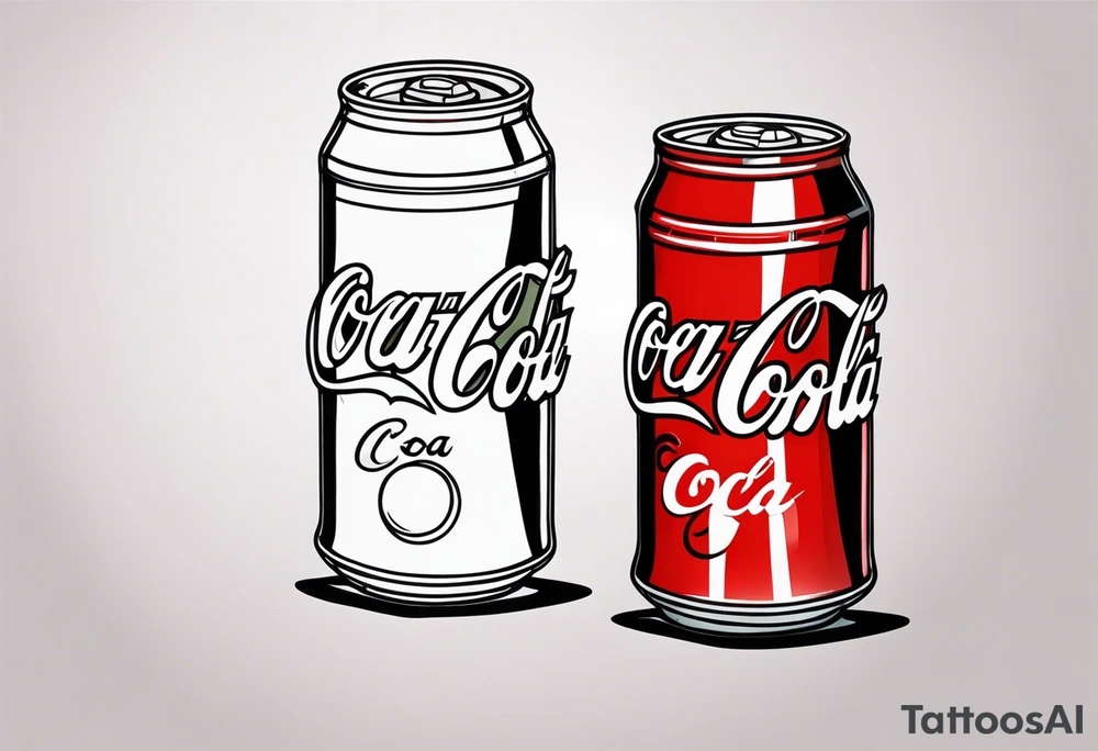 American traditional tattoo of Coca Cola can tattoo idea