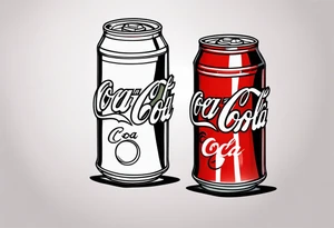 American traditional tattoo of Coca Cola can tattoo idea
