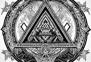 Valknut nordic yggdrasil tattoo idea
