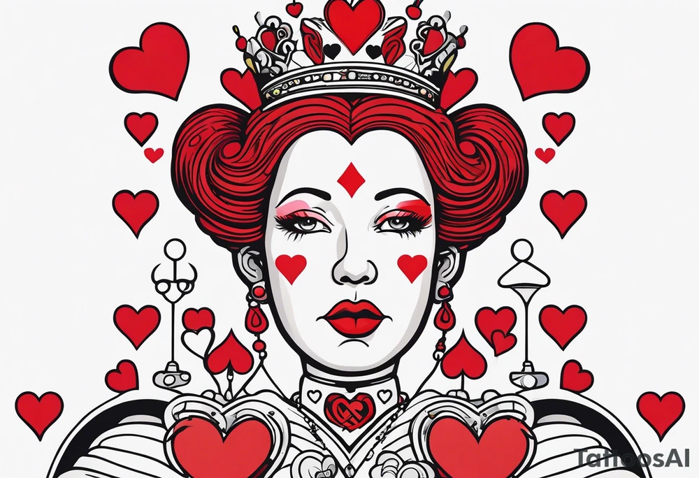 queen of hearts - tom sachs and kaws inspiration - on forearm tattoo idea