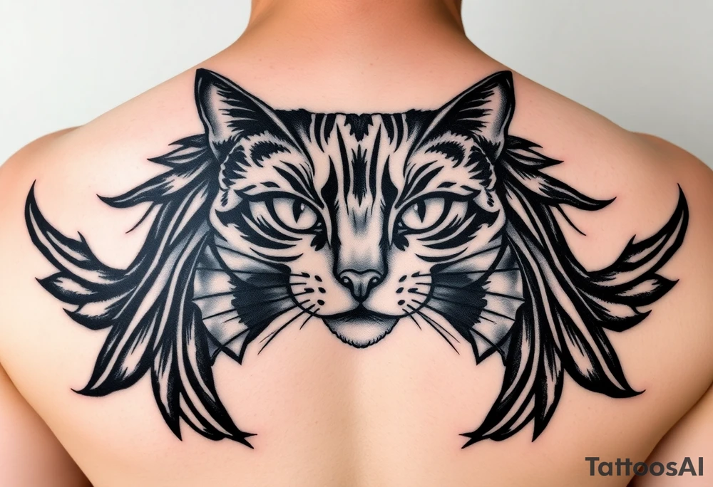 black cat tattoo idea