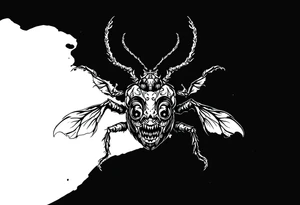 weird bug tattoo idea