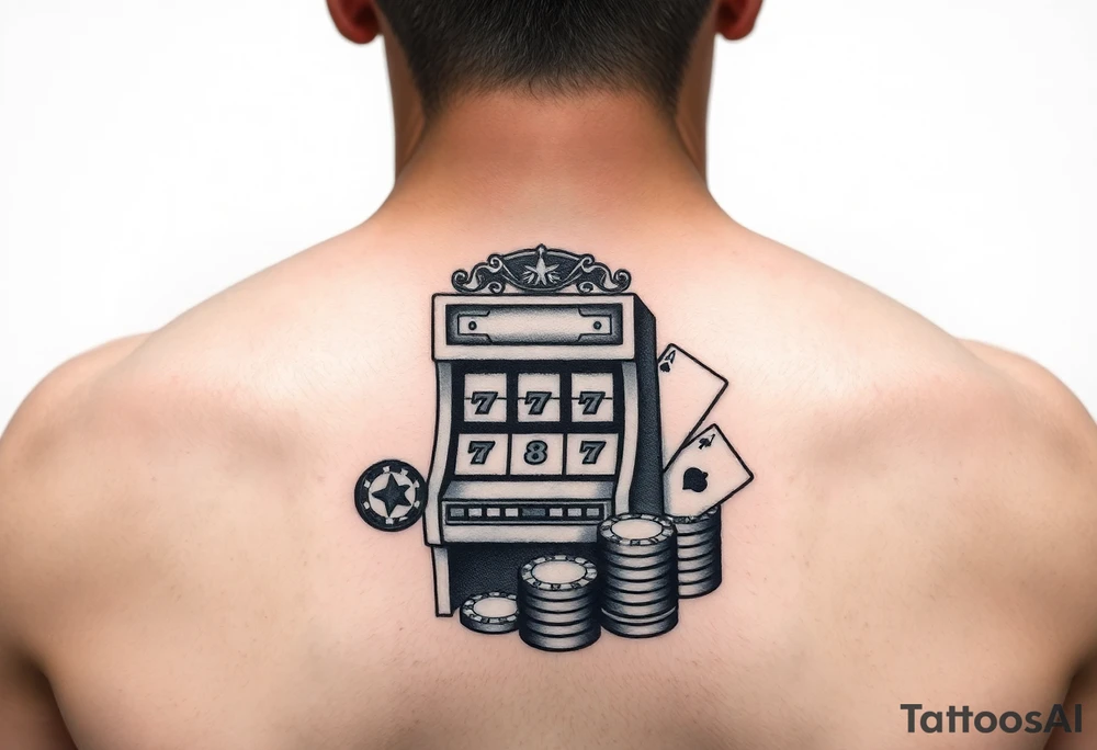 Slot machine and poker tattoo idea