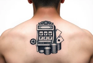 Slot machine and poker tattoo idea
