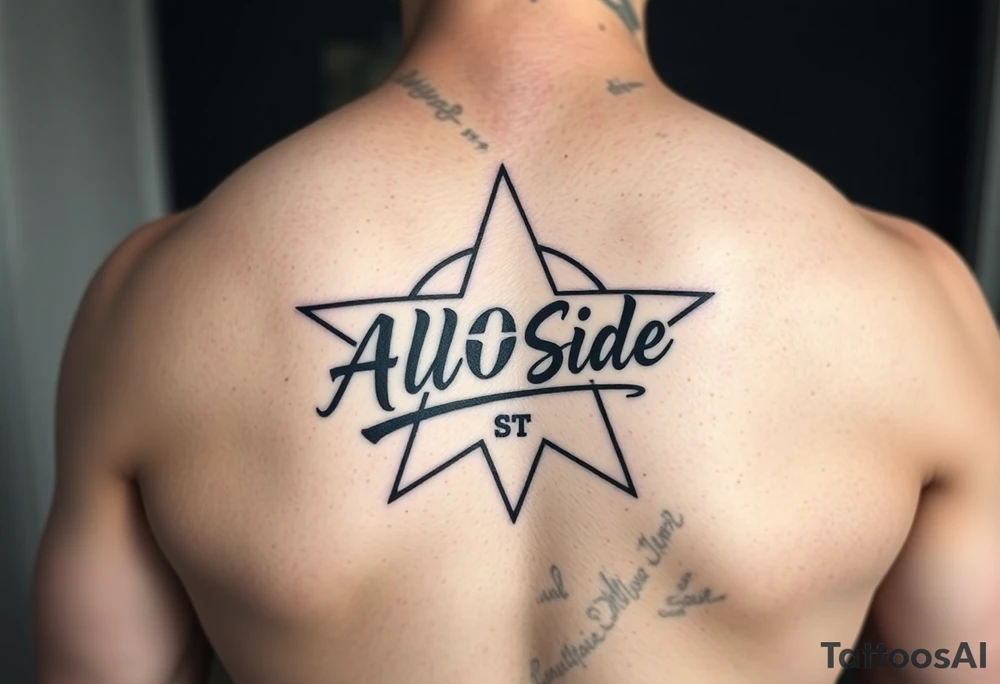 all-star logo with it saying Southside all star inside tattoo idea