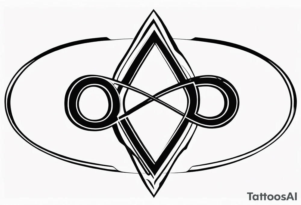 Infinity symbol with letters “TB5” tattoo idea