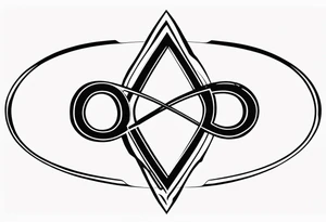 Infinity symbol with letters “TB5” tattoo idea