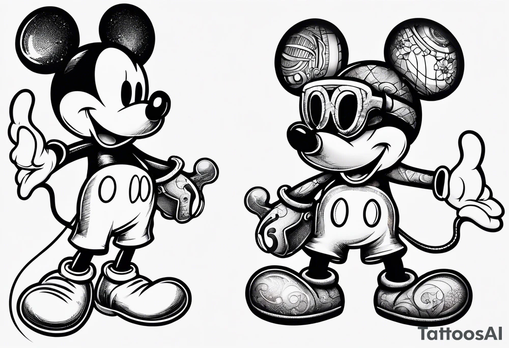 mickey mouse tattoo idea