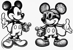 mickey mouse tattoo idea
