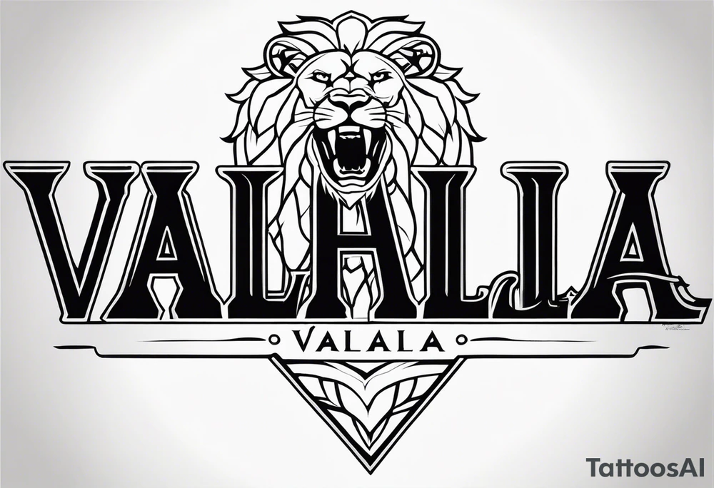 Valhalla lion tattoo idea