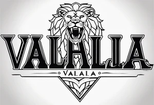 Valhalla lion tattoo idea