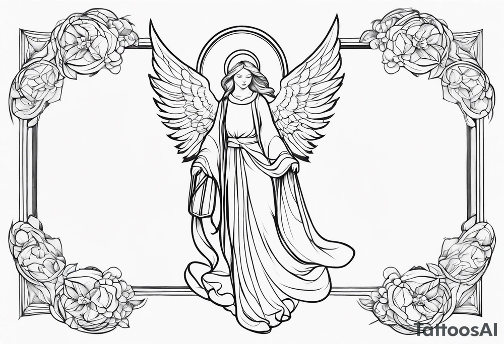 angelic religious tattoo tattoo idea