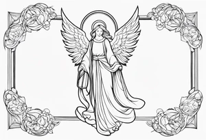 angelic religious tattoo tattoo idea