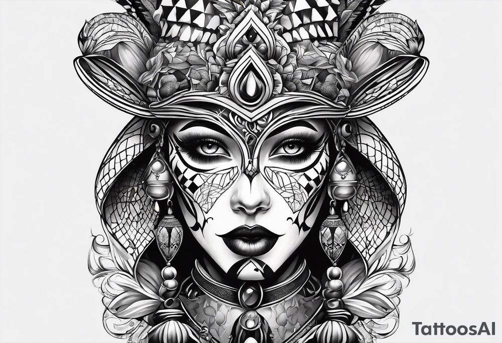 a classic arlequin engraving simple tattoo idea a classic arlequin engraving simple tattoo idea
