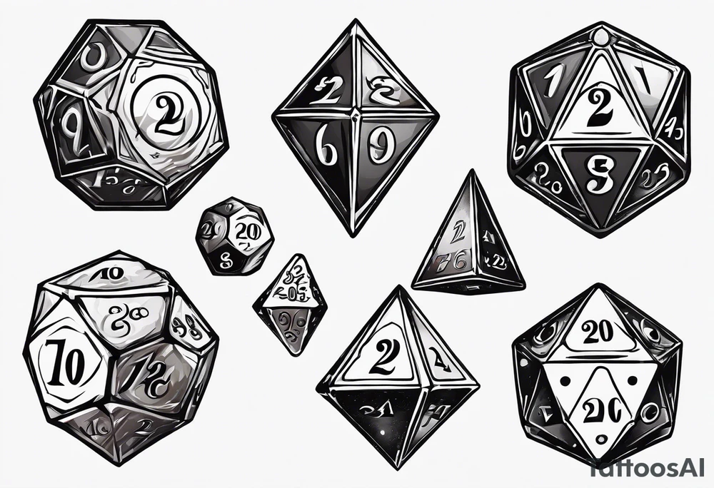 a twenty sided die tattoo idea