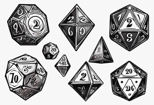 a twenty sided die tattoo idea