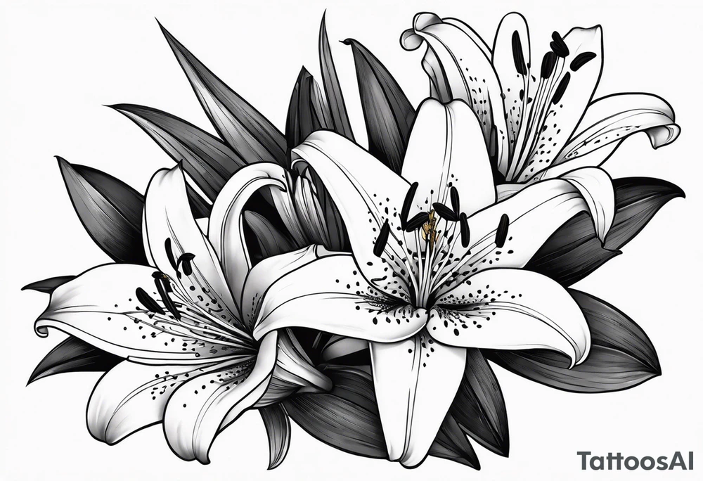 Small lily tattoo idea