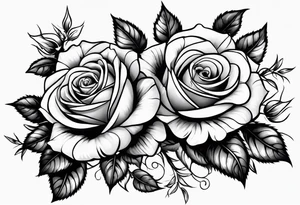 Roses with thorns wrapped around a cross tattoo idea
