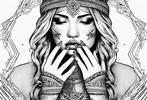 Fingers divine breath of life tattoo idea
